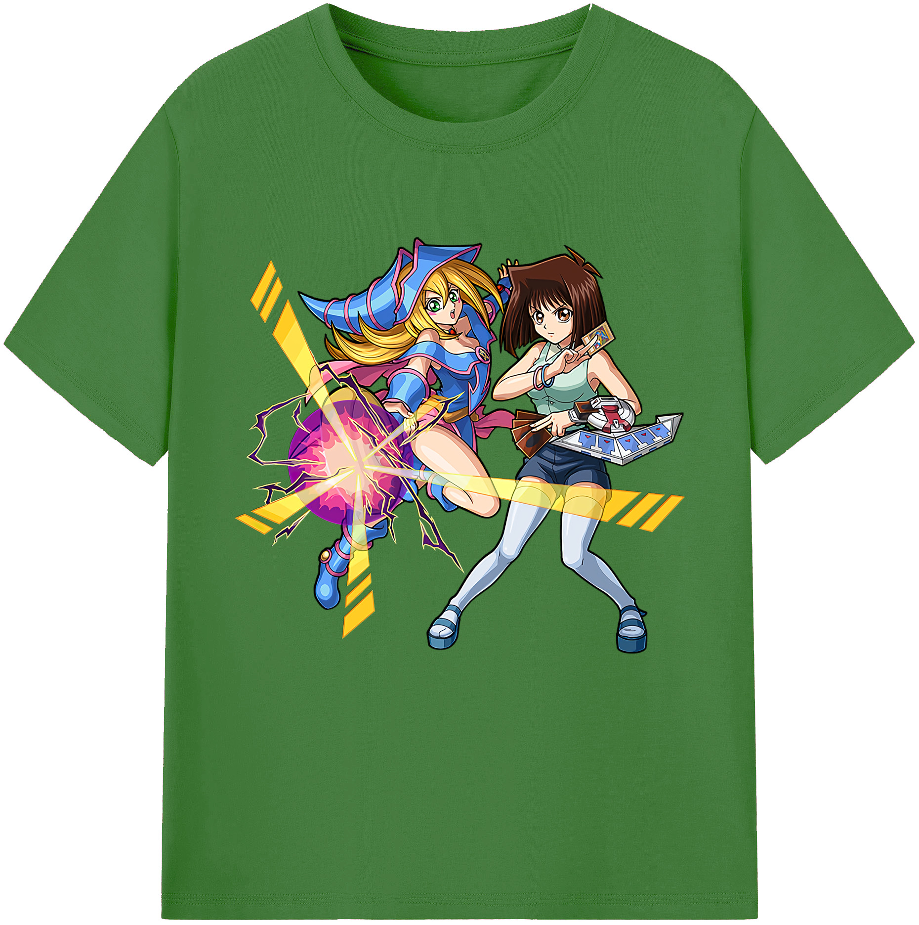 （画像用） 遊☆戯☆王 Yu-Gi-Oh! レディースカジュアルプリントTシャツ（綿100％）